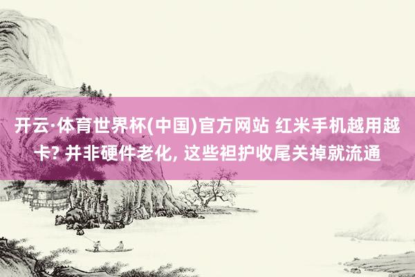 开云·体育世界杯(中国)官方网站 红米手机越用越卡? 并非硬件老化， 这些袒护收尾关掉就流通