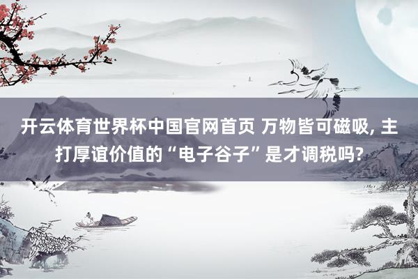 开云体育世界杯中国官网首页 万物皆可磁吸, 主打厚谊价值的“电子谷子”是才调税吗?