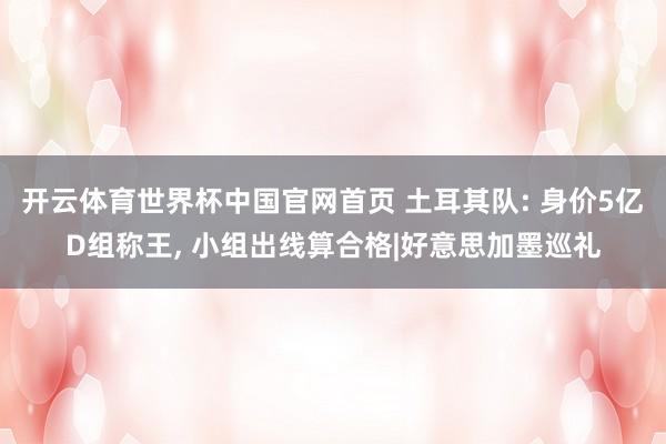 开云体育世界杯中国官网首页 土耳其队: 身价5亿D组称王， 小组出线算合格|好意思加墨巡礼